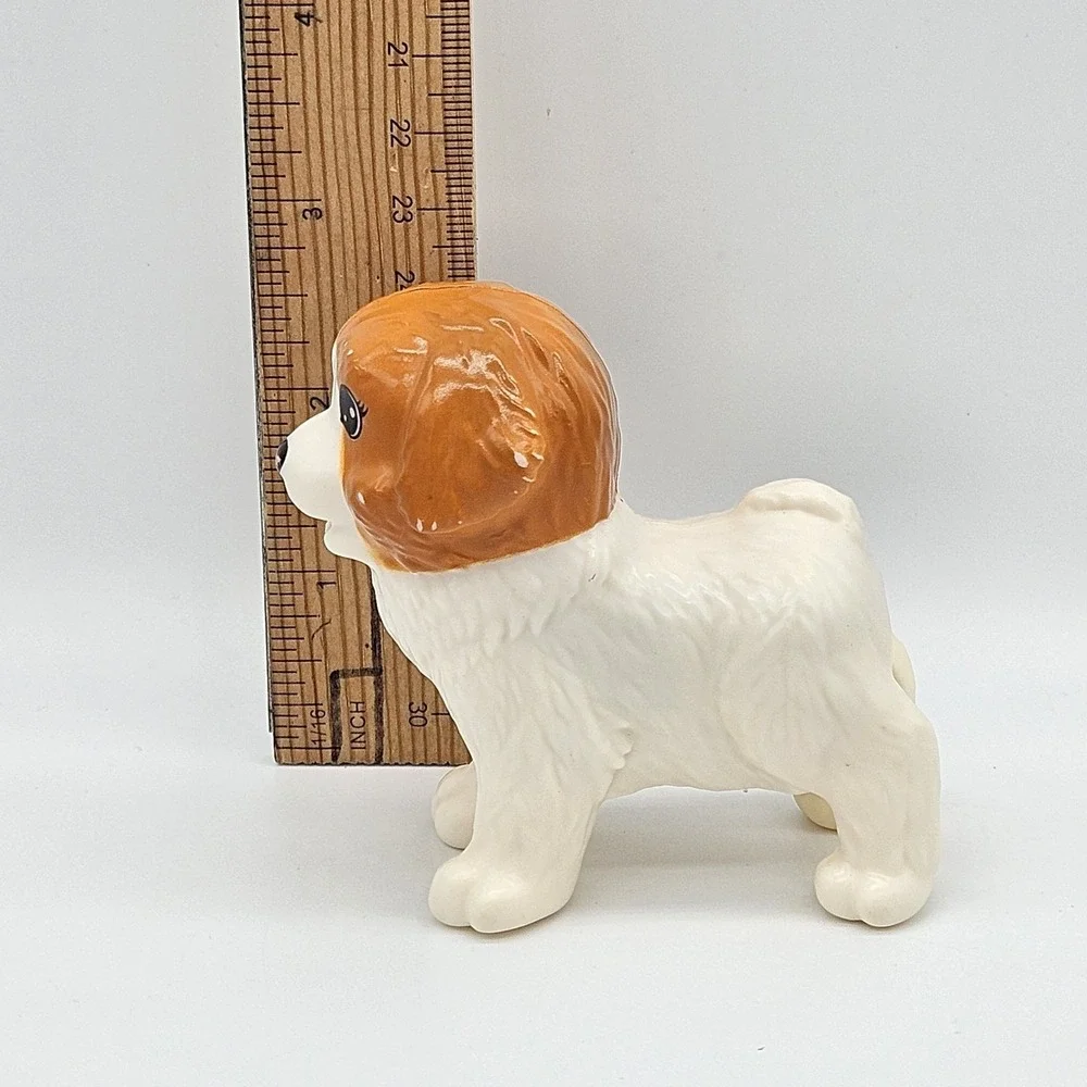 Barbie Doggy Daycare White Dog Puppy Figure Brown Ears Replacement Part Pet Toy